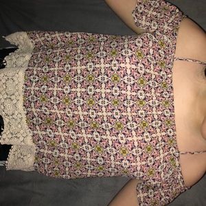 A flowy patterned blouse